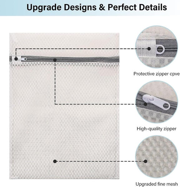 3 Sets Mesh Laundry Bag Zipper Washing Machine Exquisite Mesh Bag Suitabl Carousel 2
