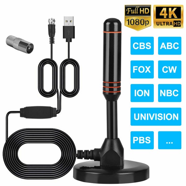 Digital TV Antenna Indoor HDTV Amplified HD Signal Booster Amplifier Carousel 1