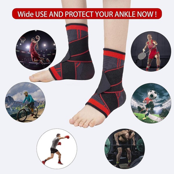 2 Pack Ankle Supports Ankle Bandage For Men And Women Compression Socks With Carousel 2