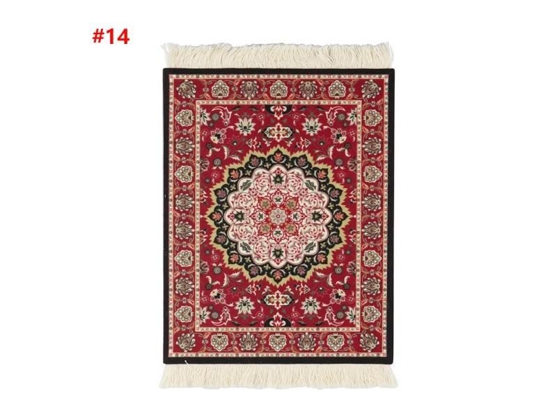 Persian Mini Woven Rug Mat Mousepad With Retro Pattern For Home Office Carousel 1