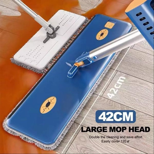 Large Flat Mop +Bucket +Pads Carousel 2