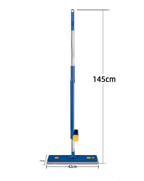 Large Flat Mop +Bucket +Pads Carousel 6