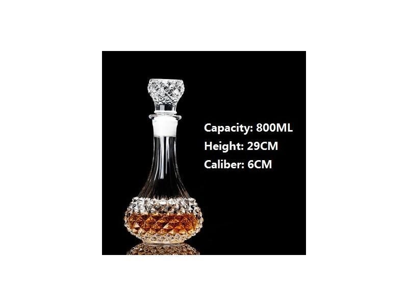 Crystal Glass Wine Red Bottle Cups Wine Decanter Whiskey Liqour Pourer Home Bar Carousel 1