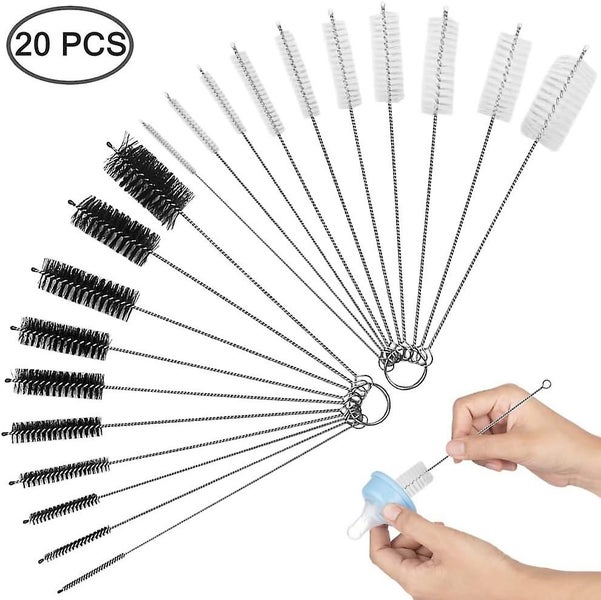 2 Sets Of Cleaning Brushes 8-inch Nylon Bottle Brush For Cleaning Straw Cup Carousel 2