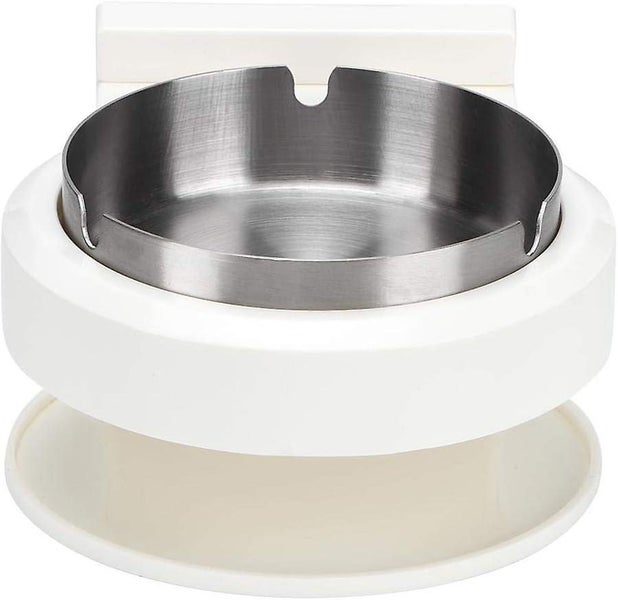 Cigarette Ashtray Round Wall-mounted Bathroom Ashtray European-style Stainles Carousel 1