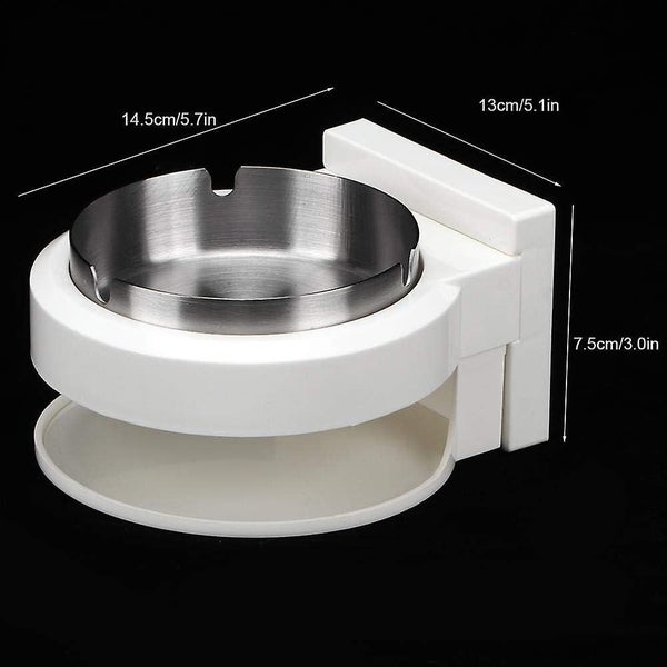 Cigarette Ashtray Round Wall-mounted Bathroom Ashtray European-style Stainles Carousel 2