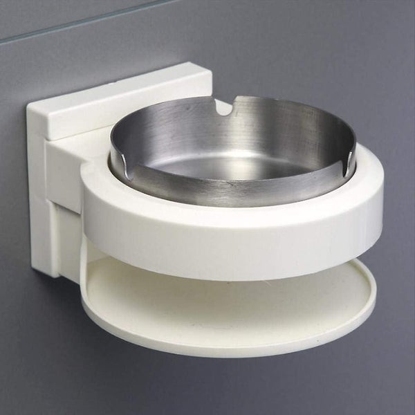 Cigarette Ashtray Round Wall-mounted Bathroom Ashtray European-style Stainles Carousel 5