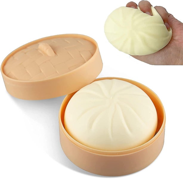 Dumpling Squishy Stress Ball Fidget Toy Dough Ball Squishy Bun Squeeze Ball Anxi Carousel 1