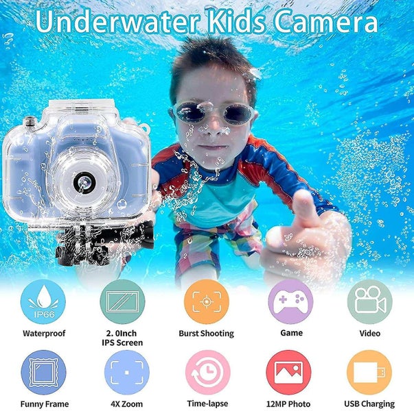 Kids Camera Underwater Waterproof Digital Camera For Kids 2 Inch Ips Screen X200 Carousel 2