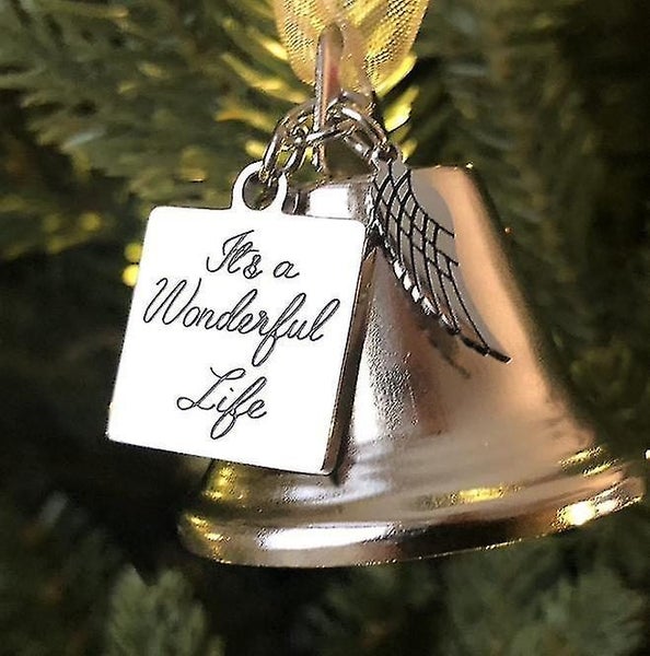 It's A Wonderful Life Christmas Angel Bell Ornament With Stainless Steel Angel W Carousel 1