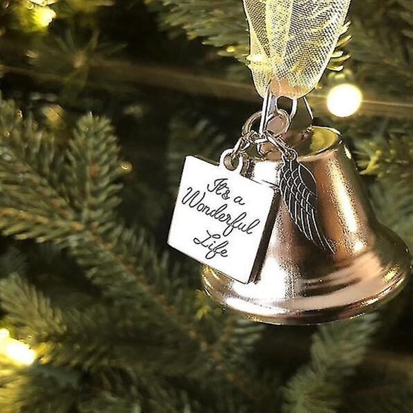 It's A Wonderful Life Christmas Angel Bell Ornament With Stainless Steel Angel W Carousel 2
