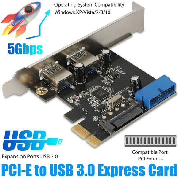 2 Port PCI-E to USB3.0 Express Card Adapter Carousel 1