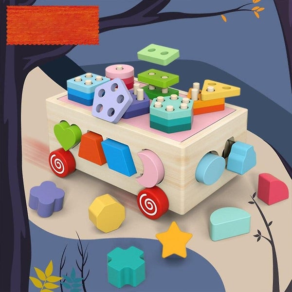 Wooden Color Shape Sorting Stacking Toys Educational Toys | Building Blocks Carousel 2