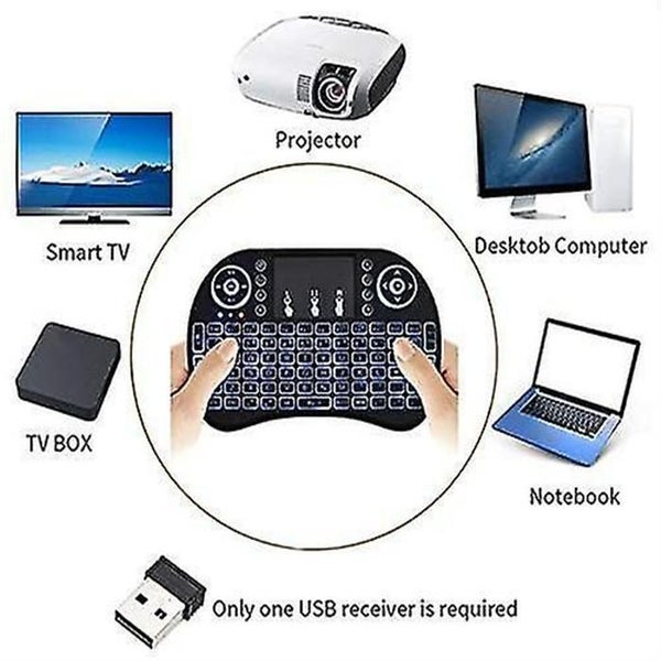 Wireless Mini Keyboard Remote Control Touchpad Mouse Combo Controller With Rgb B Carousel 2