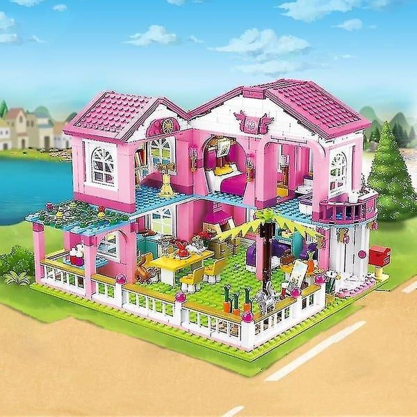 896 Piece set of city girl friends big garden villa building blocks for children Carousel 3