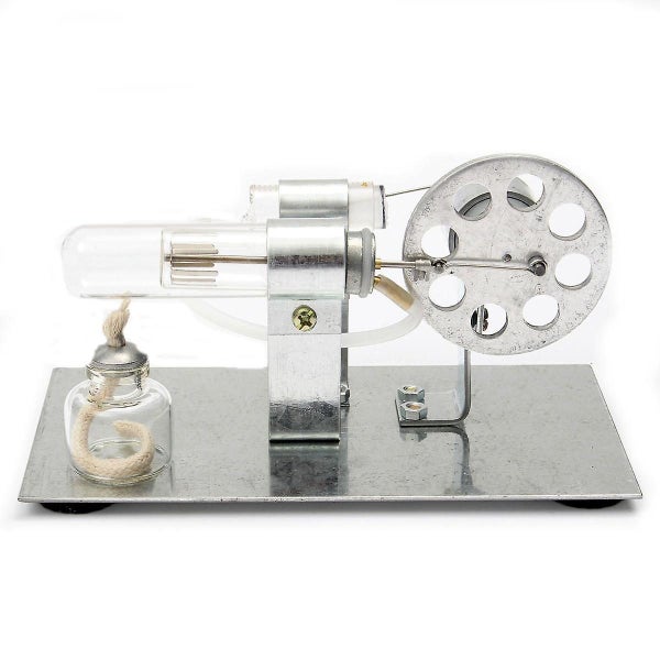 Mini Hot Air Sterling Engine Model Steam Powered Electricity Aerodynamics Scien Carousel 1