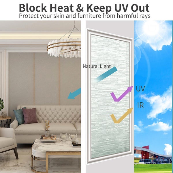 30x200cm Privacy Window Film Reusable Glass Opacifying Film Opaque Film Patter Carousel 4