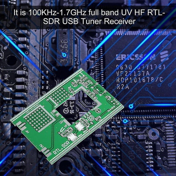 100khz-1.7ghz Full-band Rtl-sdr Usb Tuner Receiver + U/v Antenna Diy Kit Black Carousel 1