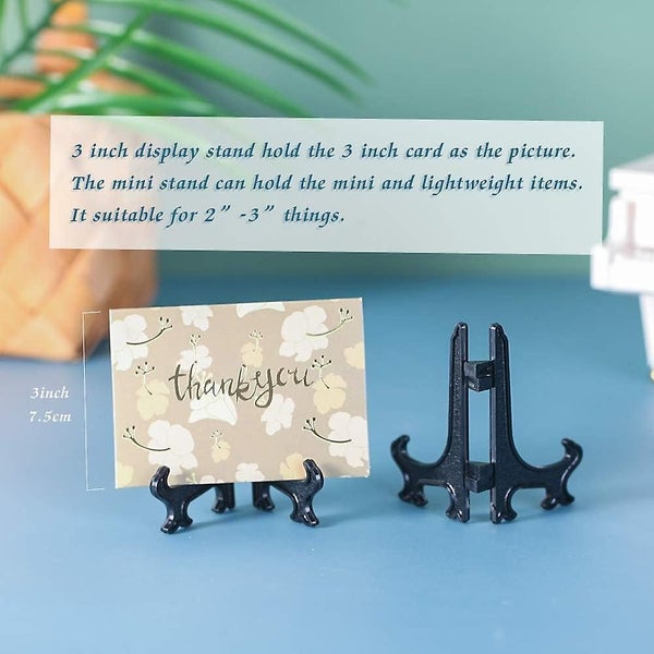 3 Black 12pcs/set Plastic Easels Plate Display Stands Picture Frame Stand Hol64226056290433111