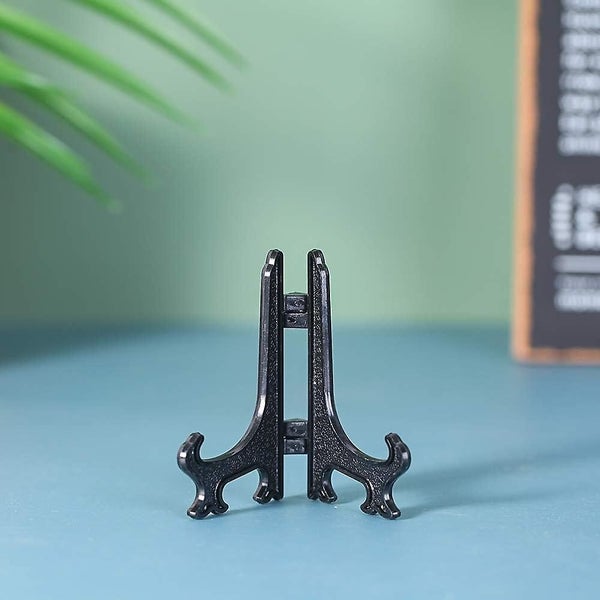 3 Black 12pcs/set Plastic Easels Plate Display Stands Picture Frame Stand Hol64226056290433112