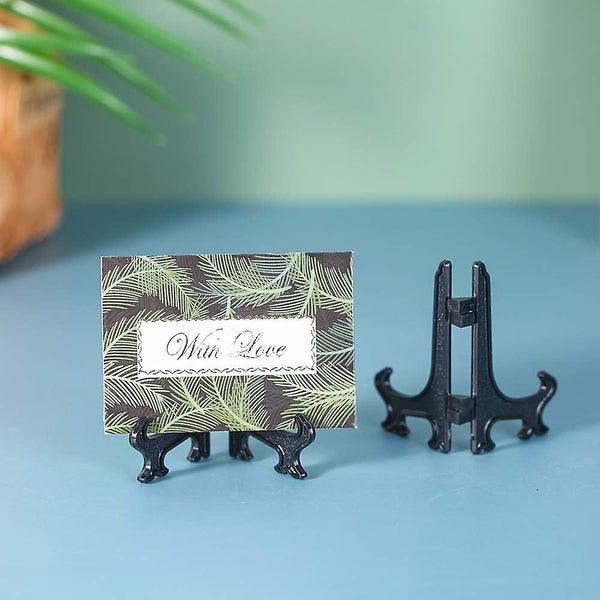 3 Black 12pcs/set Plastic Easels Plate Display Stands Picture Frame Stand Hol64226056290433113