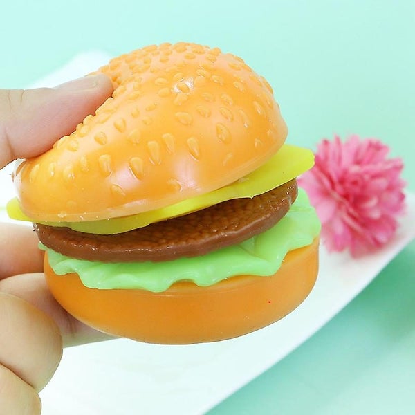 1 Pack Hamburger Soft Toys 3d Squishy Toys Stress Relief Squeeze Toys Fidget T Carousel 1