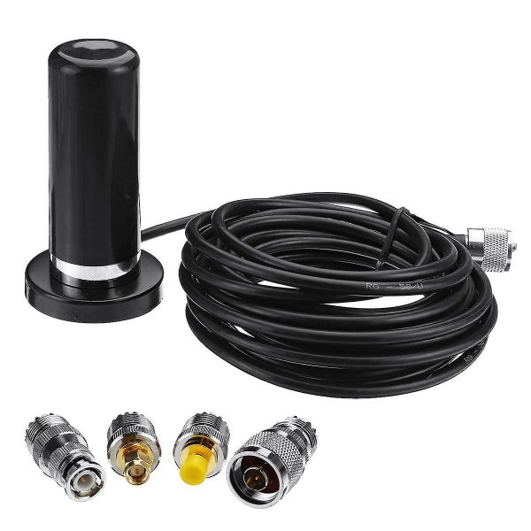 Car Mobile Radio Dual Band VHF UHF Antenna PL259 5M Coaxial Cable Magnetic Mount Carousel 1