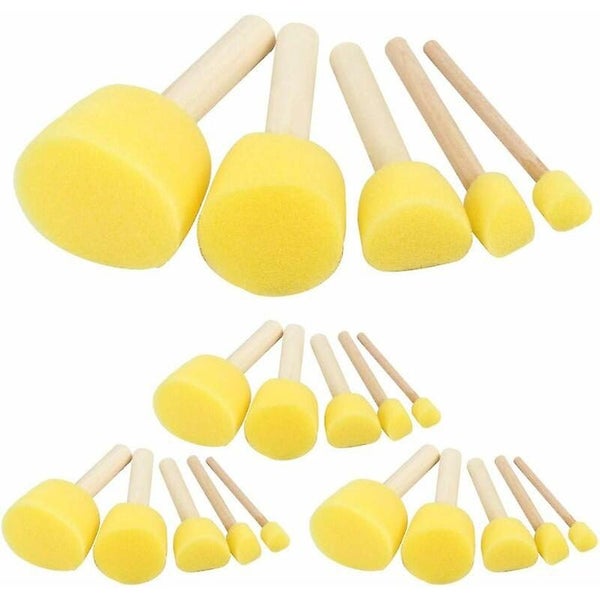 20 Pcs Sponge Paint Brush Foam Sponge Paint Round For Painting Crafts Pottery64226465234435110