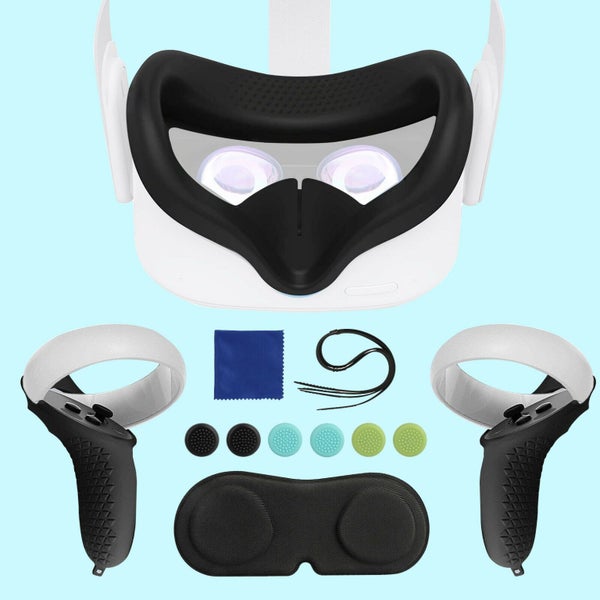 Silicone Eye Mask Face Cushion+Grip Cover+Lens Cap For Oculus Quest 2 VR Headset Carousel 1