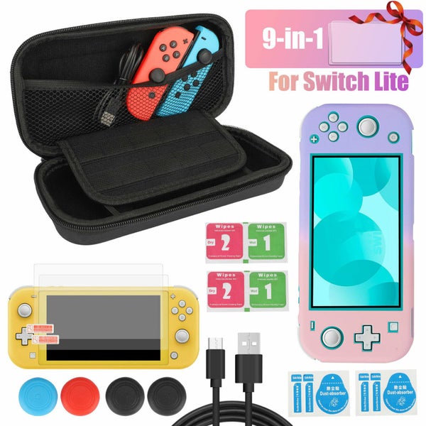 Storage Bag+Shell Cover+Screen Case Accessories Set for Nintendo Switch Lite Carousel 1