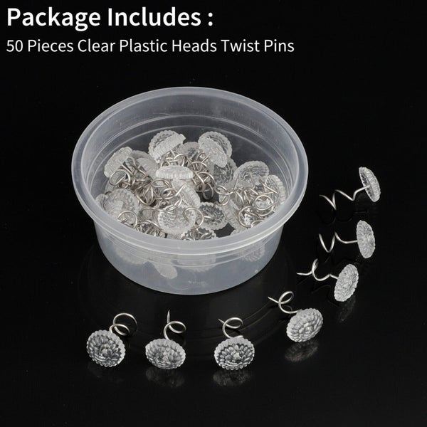 Clear Heads Twist Pins For Upholstery Slipcoverand Bedskirt Decoration Carousel 10