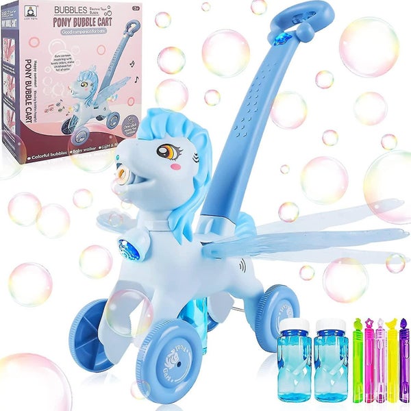 Bubble Machine Blower Blue Toy Fun Portable Handheld Operate Birthday Best Gift Carousel 1