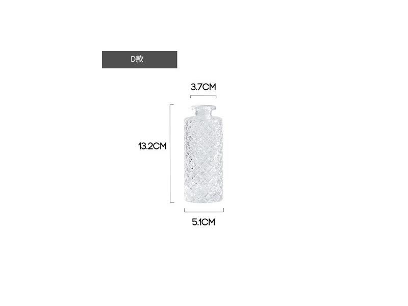 Simple Transparent Glass Small Vase Nordic Decoration Living Room Flower Home Carousel 1