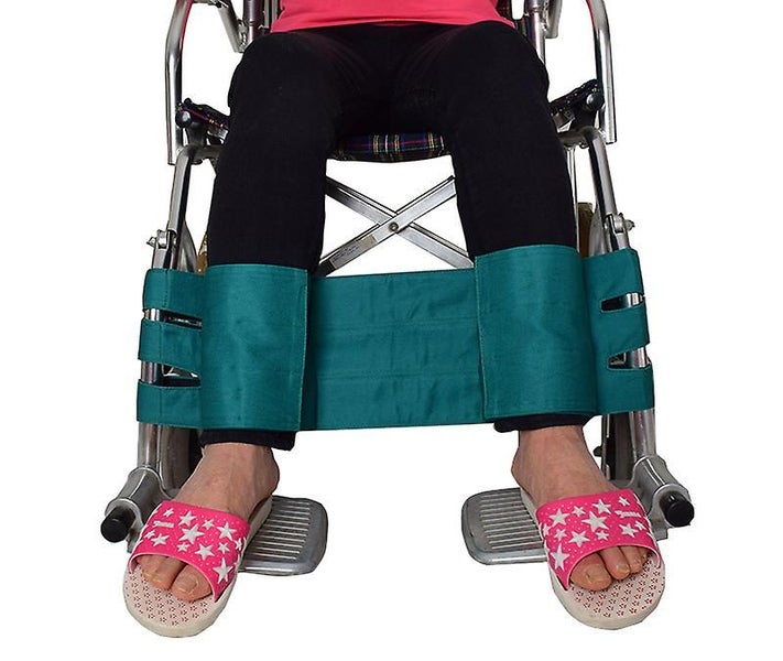 1 Green Leg Restraint Strap Wheelchair Belt Footrest Non-slip Adjustable Leg Carousel 1
