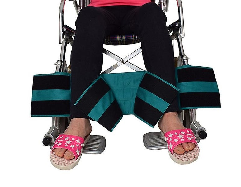1 Green Leg Restraint Strap Wheelchair Belt Footrest Non-slip Adjustable Leg Carousel 2