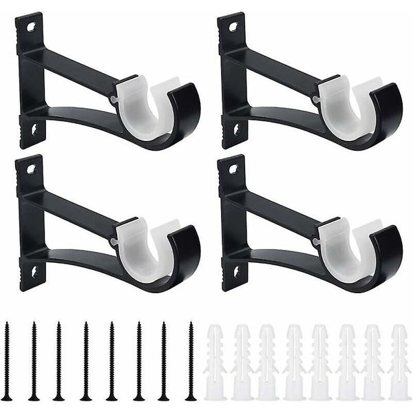 4 Pcs Aluminum Alloy Curtain Rod Holder 118cm Rustproof Curtain Pole Bracket D Carousel 2