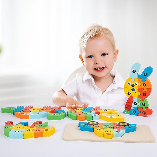 crocodile Wooden Three-dimensional Puzzles For Children's Early Education A Carousel 2