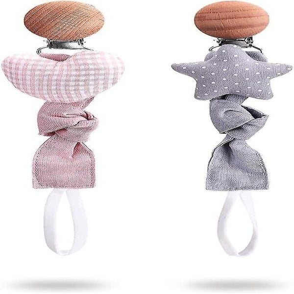 2pcs Pacifier Clip With Wooden Pacifier Clip Personalized Baby Pacifier Clip Carousel 1