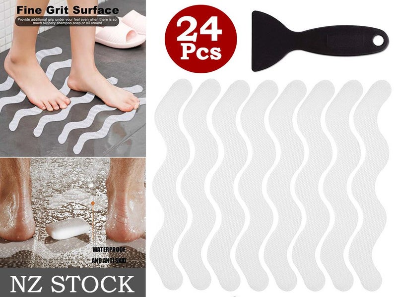 24PCS Anti Slip Shower Stickers Safety Bathtub Strips Carousel 1