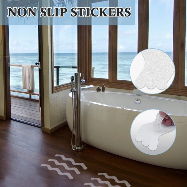 24PCS Anti Slip Shower Stickers Safety Bathtub Strips Carousel 2