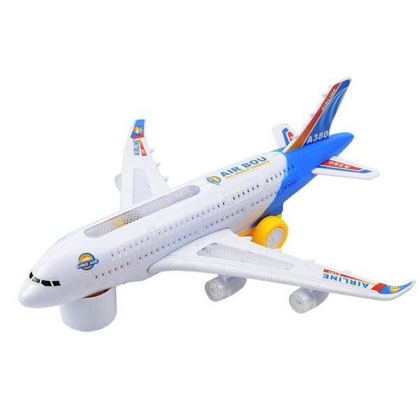 LED Light Flashing lights & sounds Kids Airplane Airbusd A380/747 Bump Toys Carousel 2