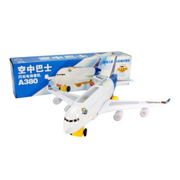 LED Light Flashing lights & sounds Kids Airplane Airbusd A380/747 Bump Toys Carousel 4