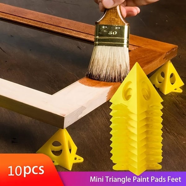 NEW 10pcs Mini Paint Stands - Triangle Pads for Woodworking Carousel 1
