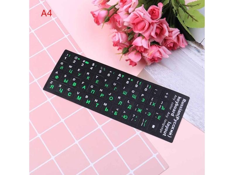 Russian Standard Keyboard Layout Sticker Letters On Replacement Laptop Keyboard Carousel 1