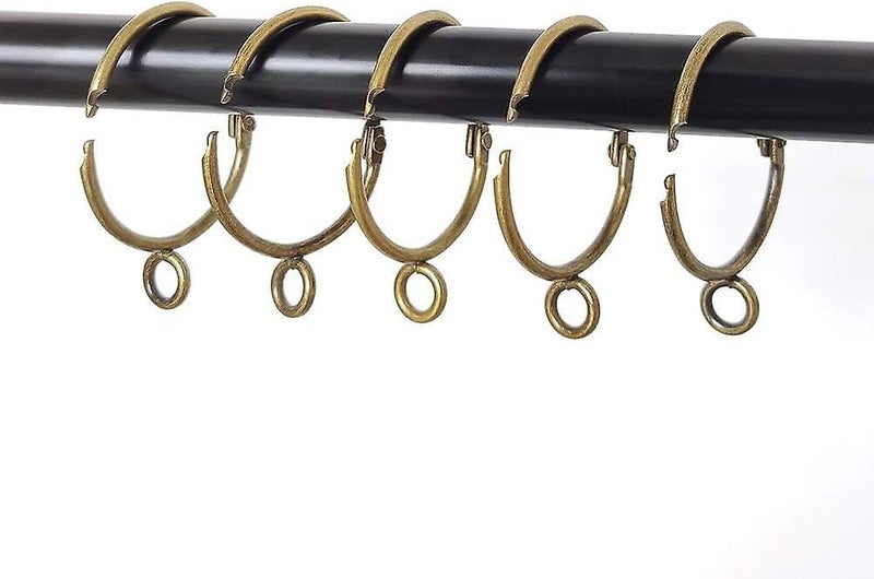 20 Pieces Rustproof Metal Curtain Ring Hanger Loop With Opening Buttonhole Su Carousel 1