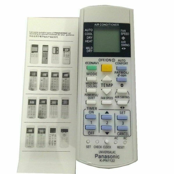 Universal K-PN1122 For All National Panasonic Air Conditioner Remote Control Carousel 1
