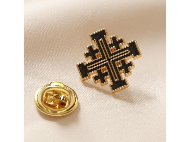 Catholic Christian Cross Brooch Religious Jewelry Jerusalem Artigos Religiosos Carousel 1