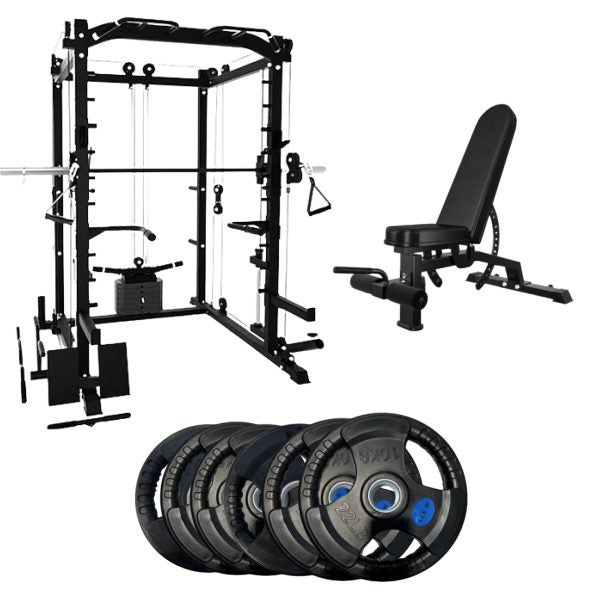 Smith Machine with 80KG Weights and Decline Bench Carousel 1