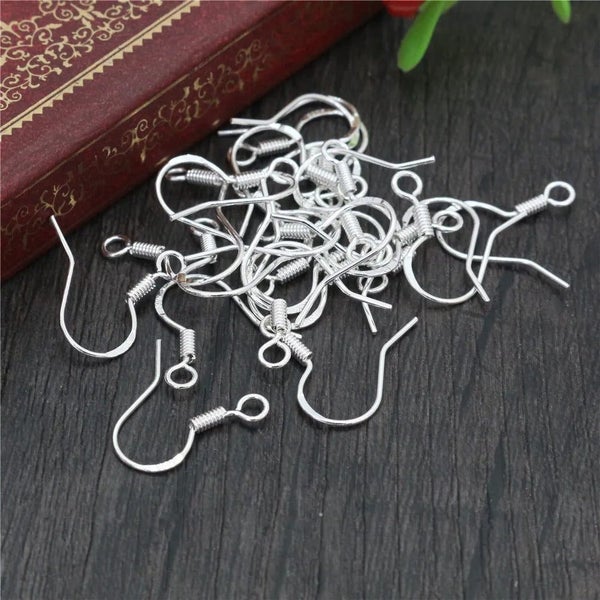.925 Sterling Silver 16mm Earring Wire Hooks Carousel 1