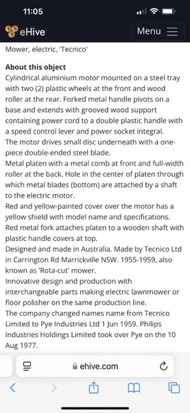 Tecnico electric lawnmower Carousel 2